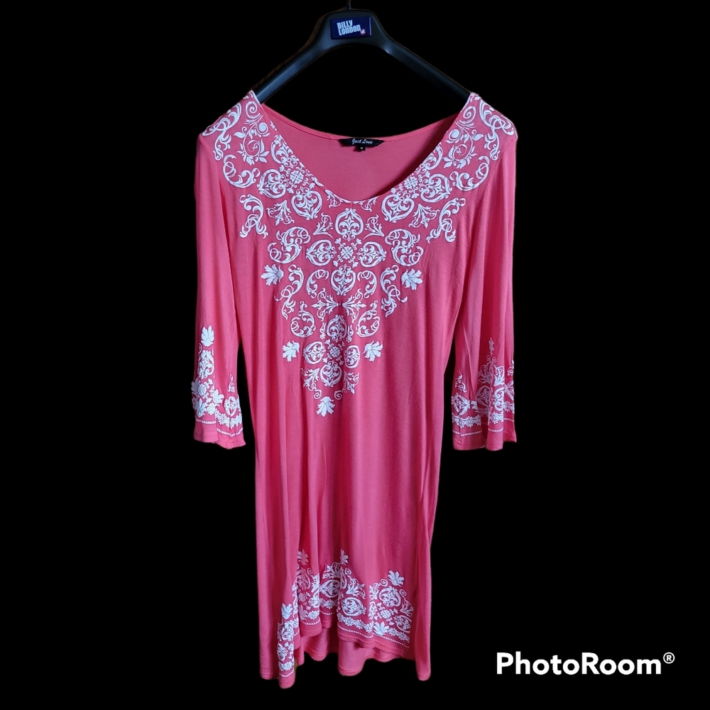 Womens Just Love Tunic Length Dress sz Medium